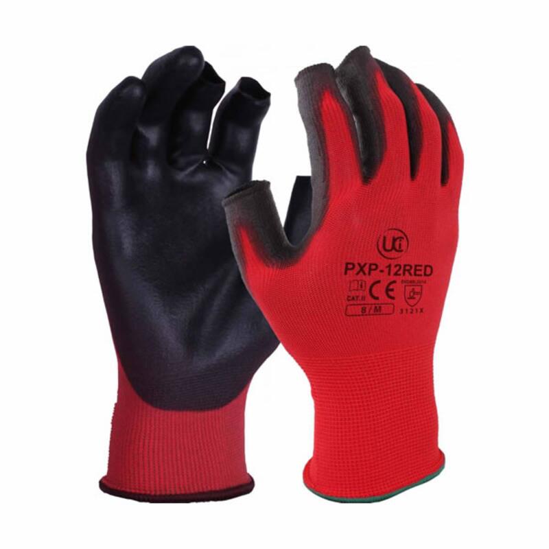 UCI - PXP-12-RED - Part Fingerless PU Palm Gloves - 120 Pairs Thumbnail