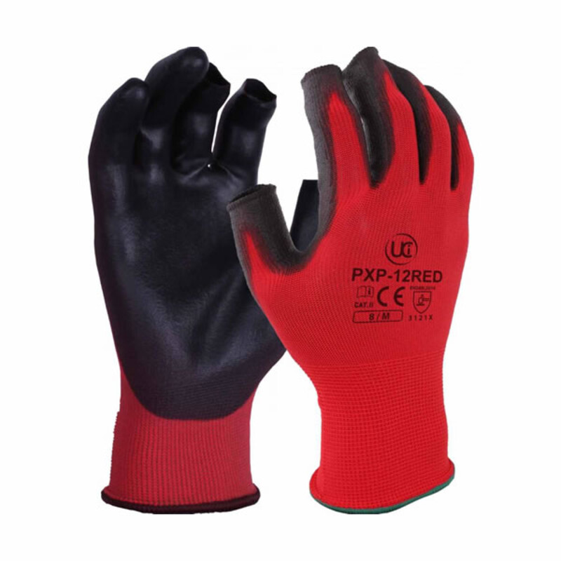 UCI - PXP-12-RED - Part Fingerless PU Palm Gloves - 120 Pairs Thumbnail
