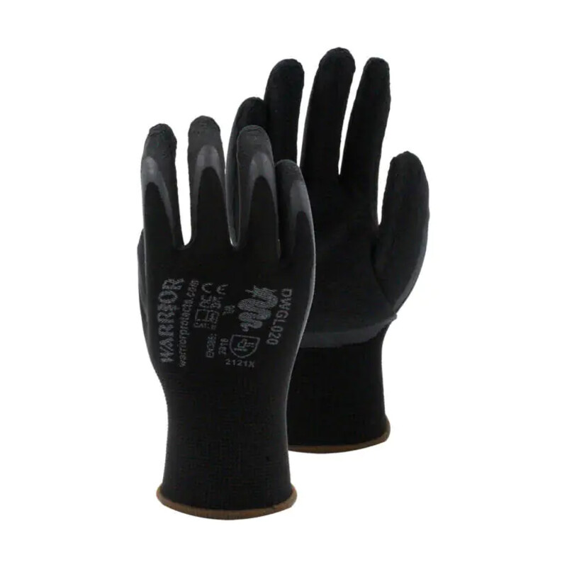 Warrior Black Foam Latex Gloves - 120 Pairs Thumbnail