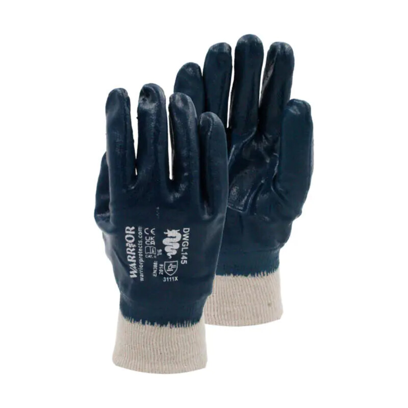 Warrior Nitrile H/W Fully Coated Knitwrist Gloves - 120 Pairs Thumbnail
