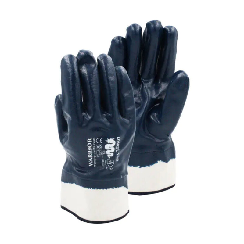 Warrior Nitrile H/W Fully Coated Safety Cuff Gloves - 120 Pairs Thumbnail