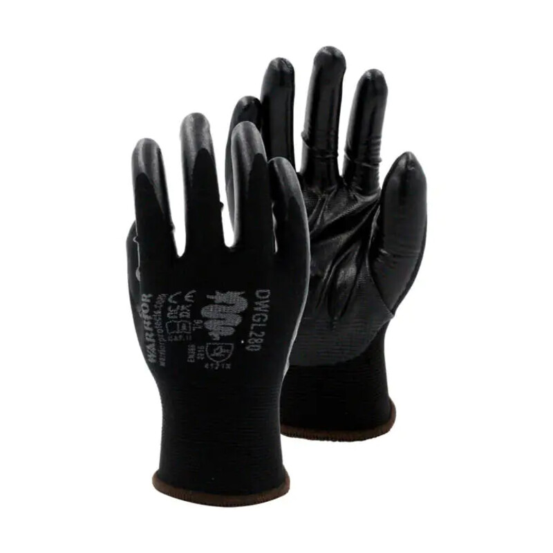 Warrior Nitrile Polyester Liner Gloves - 120 Pairs  Thumbnail