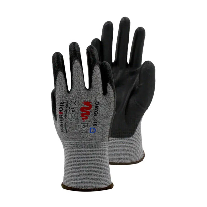 Warrior Black PU Cut D Gloves - 120 Pairs Thumbnail