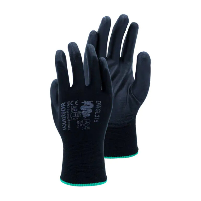Warrior PU Gloves Black - 120 Pairs Thumbnail