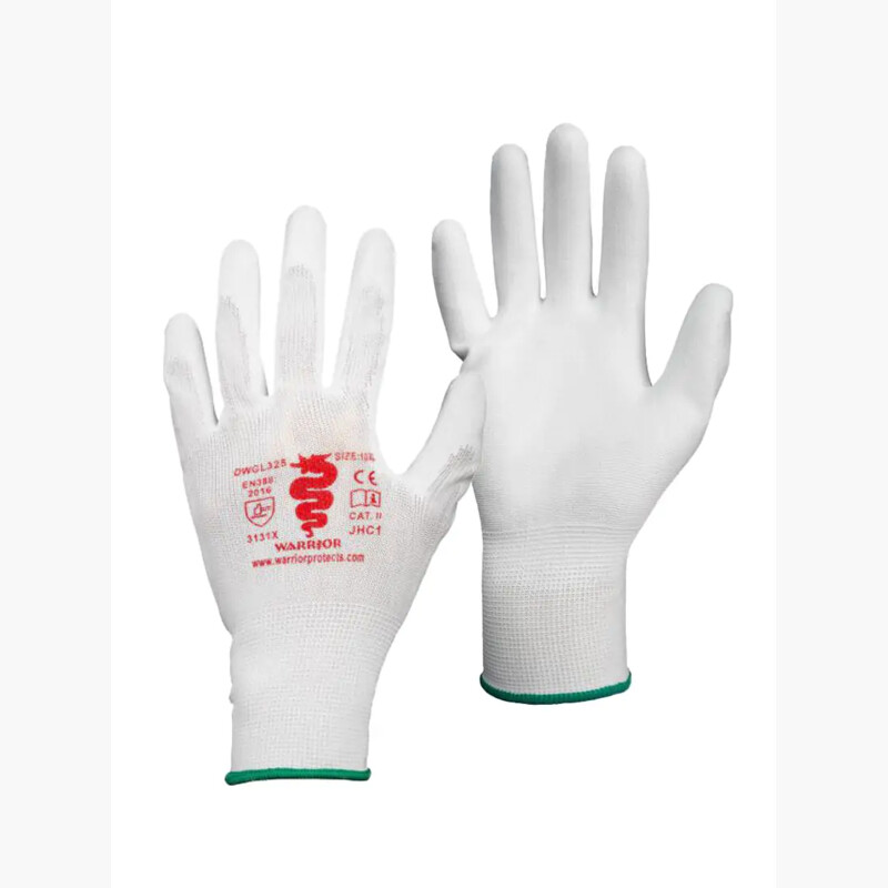 Warrior PU Gloves White - 120 Pairs Thumbnail