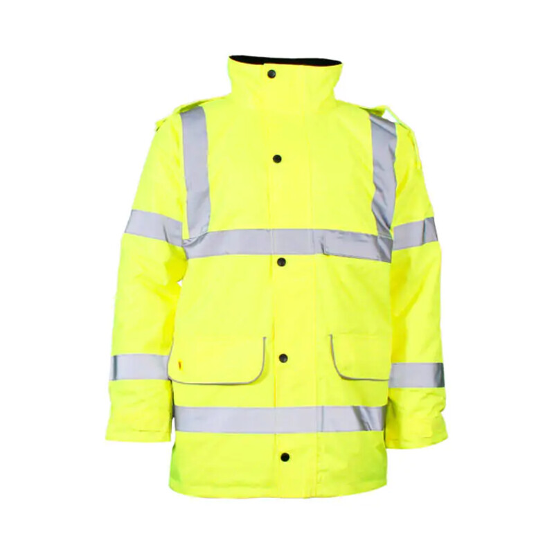 Warrior Yellow HV Traffic Jackets - Fleece Lined Thumbnail
