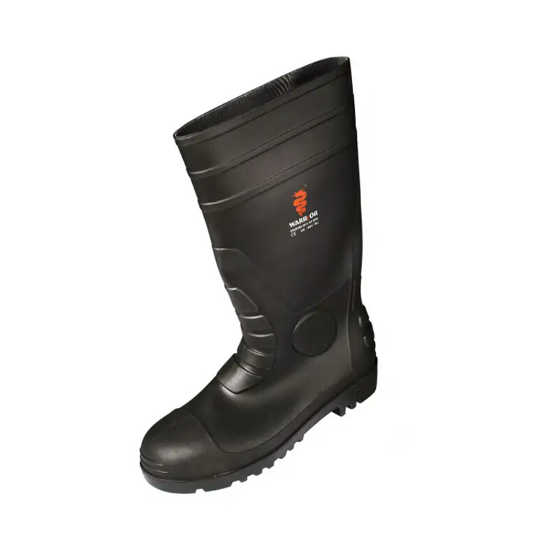 Warrior Safe Toe/Mid Work Wellingtons - Black Thumbnail