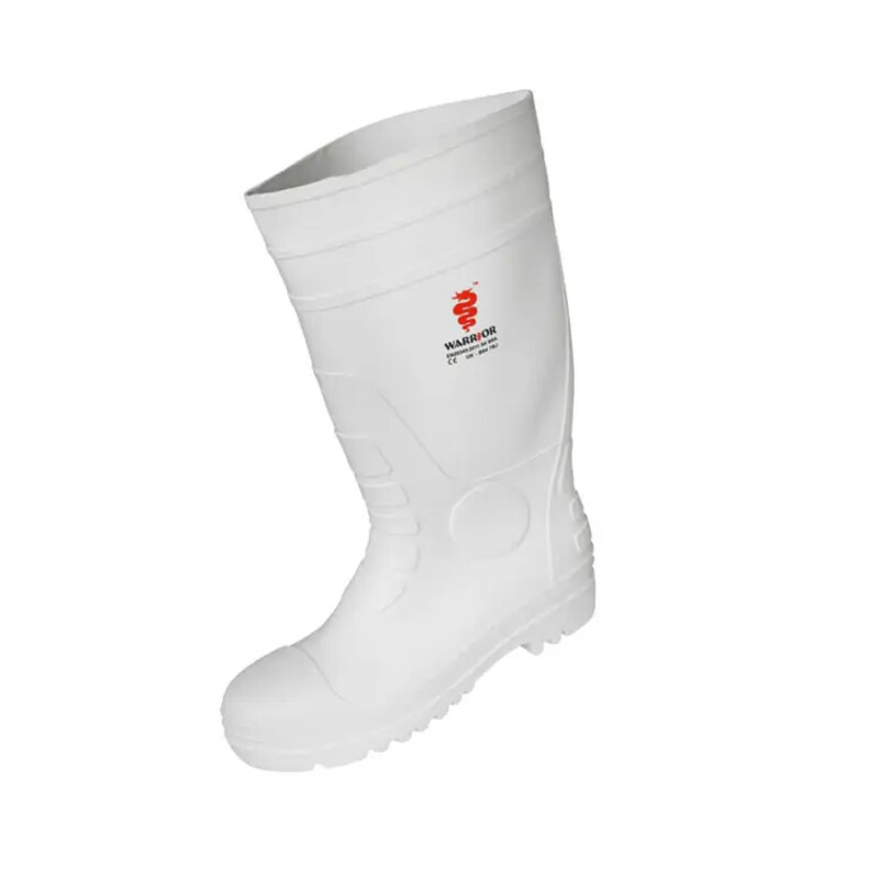 Warrior Safe Toe Work Wellingtons - White Thumbnail