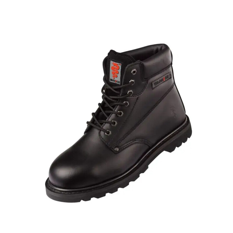Warrior Welted Work Boots - Black Thumbnail