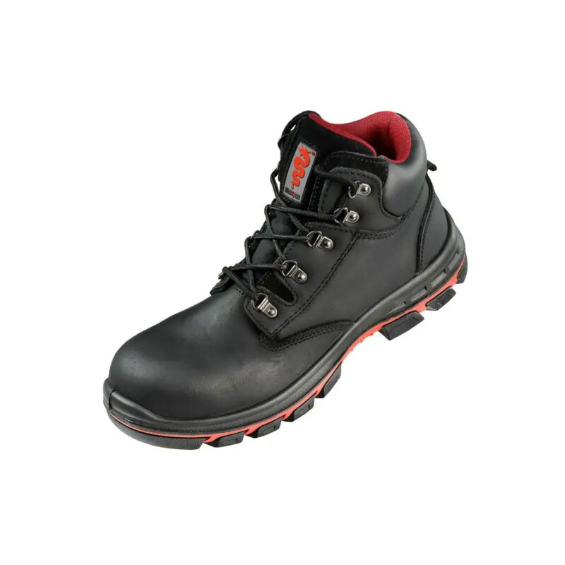 Warrior Wax Full Grain Work Boots - Black Thumbnail