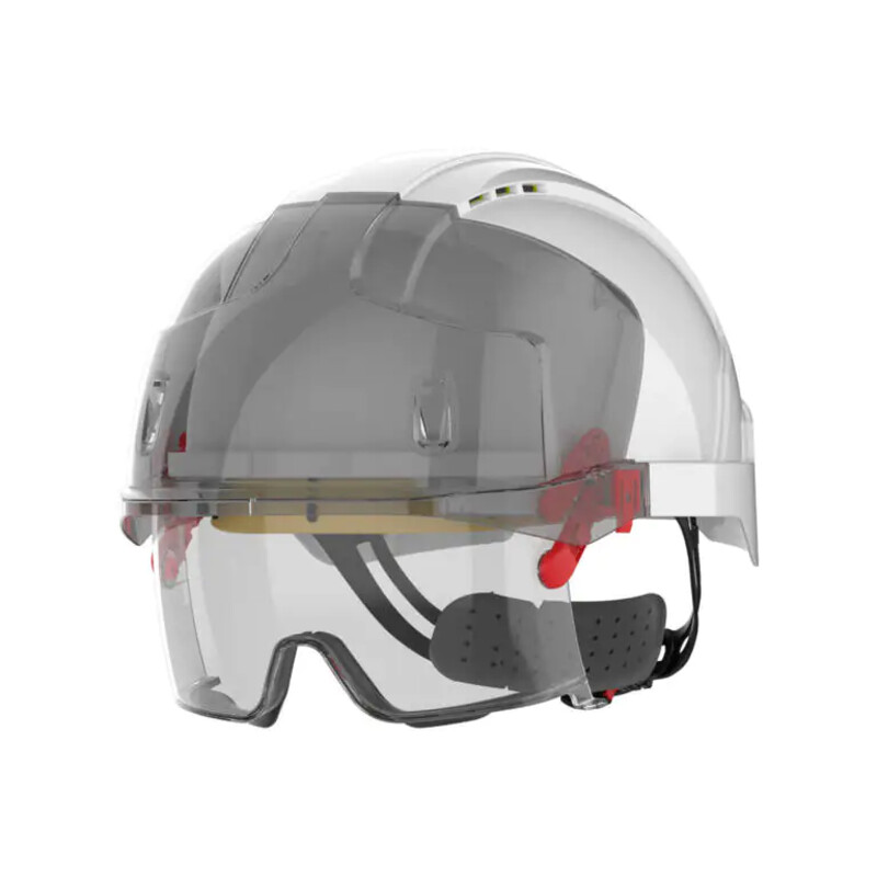 Warrior JSP Evo Vistalens Intgrated E/Wear Wh/Sm Helmet - White Smoke Thumbnail