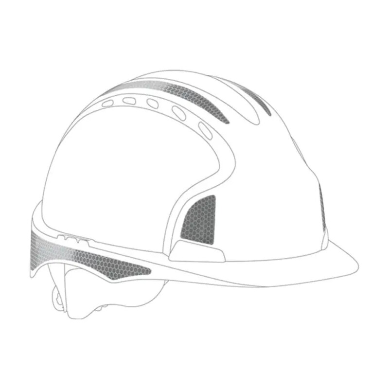 Warrior Reflective CR2 Decal Kit - EVO2/3 Helmet - Silver Thumbnail
