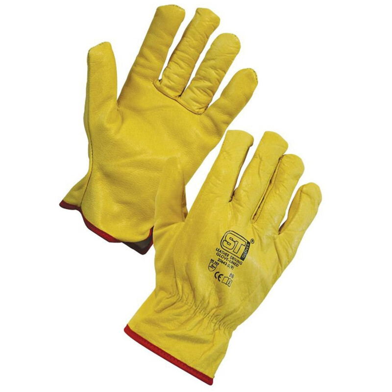 Supertouch Leather Driving Work Gloves - Lined - Yellow - 120 Pairs Thumbnail