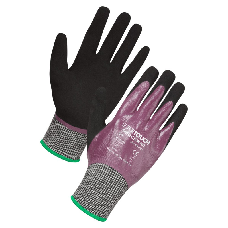 Supertouch Deflector ND Cut D Oil Resistant Work Gloves - Purple - 120 Pairs Thumbnail