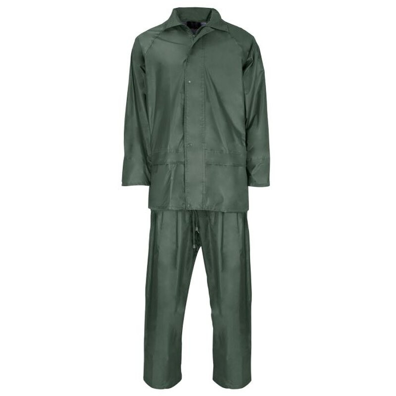 Supertouch Polyester/PVC Rainsuit Work Coveralls - Green Thumbnail