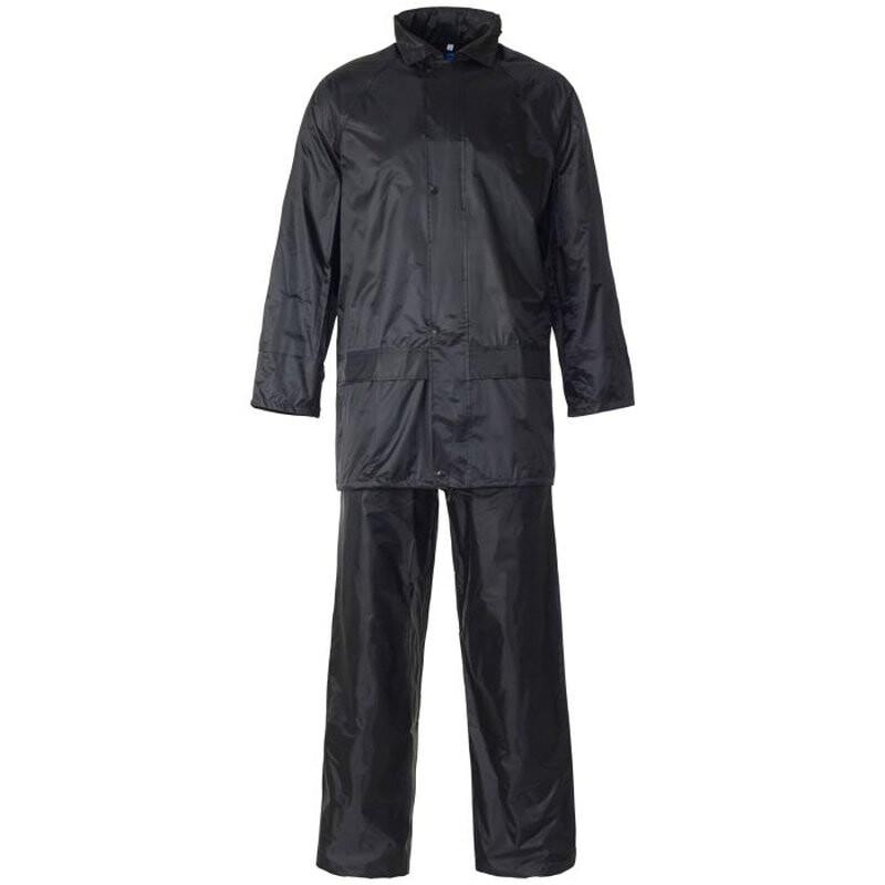 Supertouch Polyester/PVC Rainsuit Work Coveralls - Black Thumbnail
