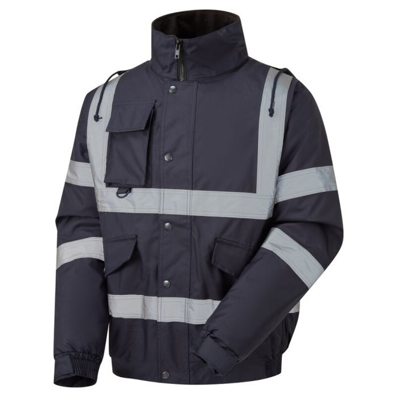 Supertouch Security Bomber Work Jacket With Tape - Navy Thumbnail
