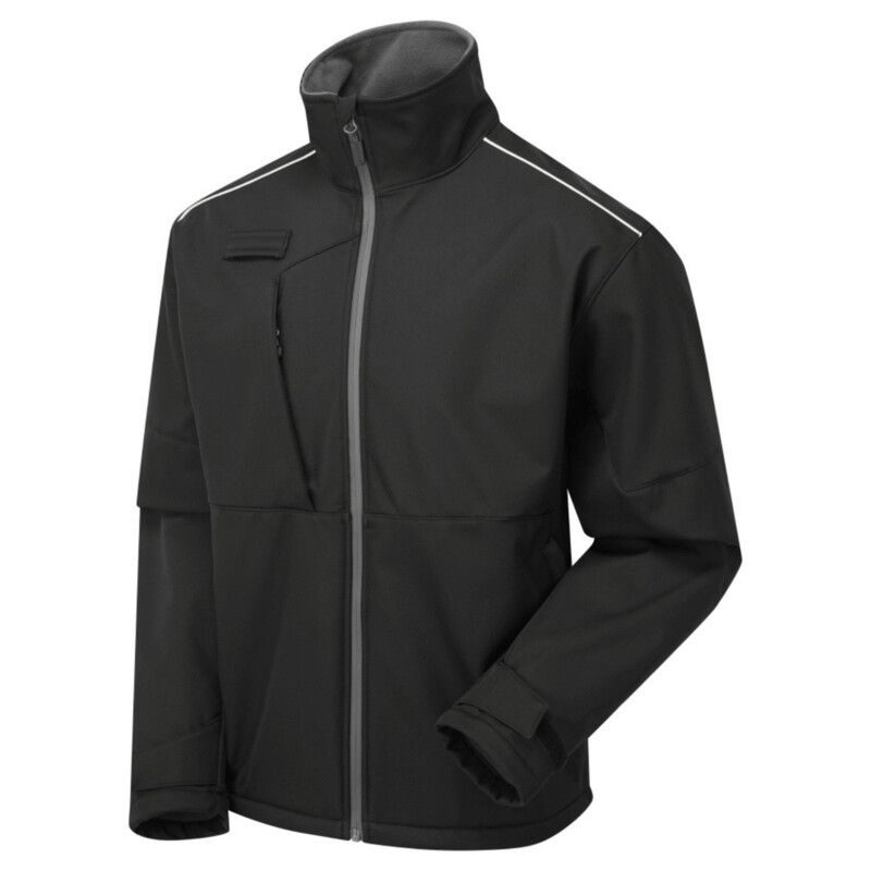 Supertouch System Eco Softshell Work Jacket - Black Grey Thumbnail