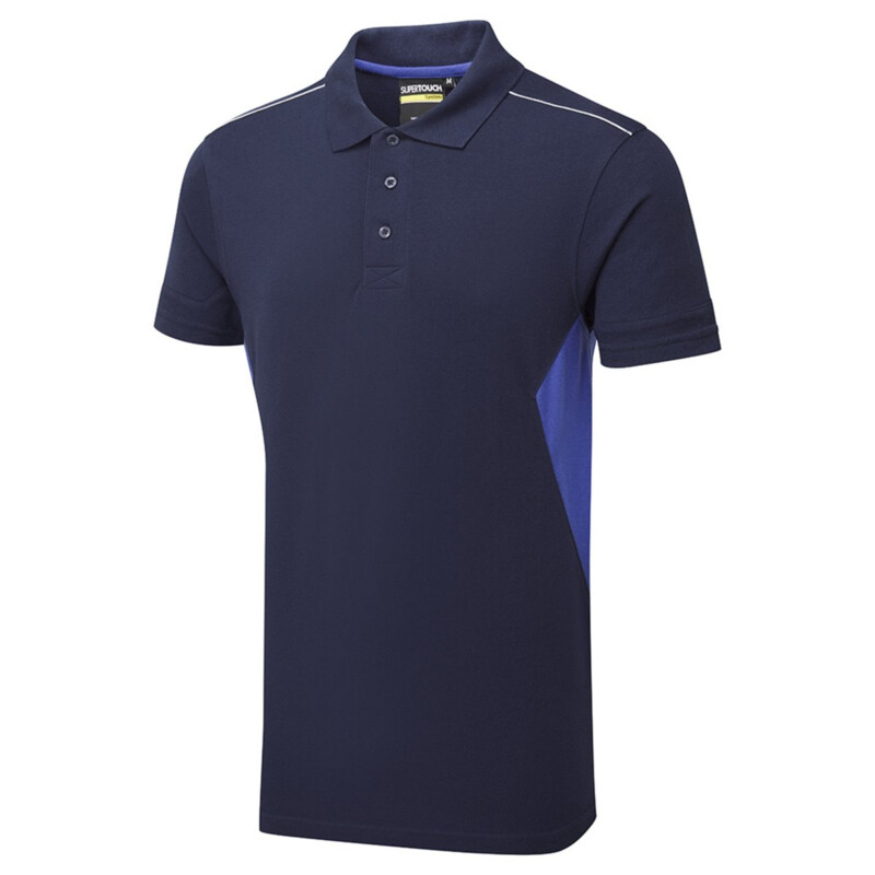 Supertouch System Eco Mens Polo Shirt - Navy Royal Thumbnail