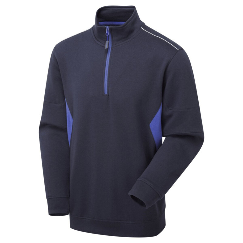 Supertouch System Eco Mens Quarter Zip Sweatshirt - Navy Royal Thumbnail