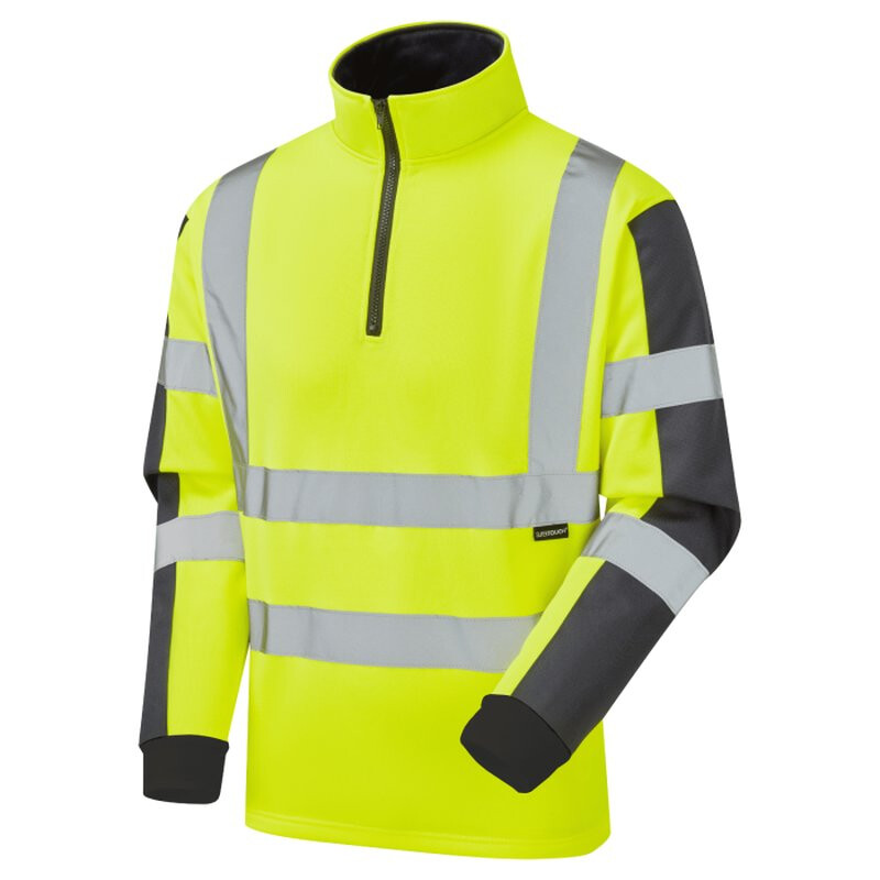 Supertouch Hi Vis 2-Tone Rugby Shirt - Yellow Navy Thumbnail