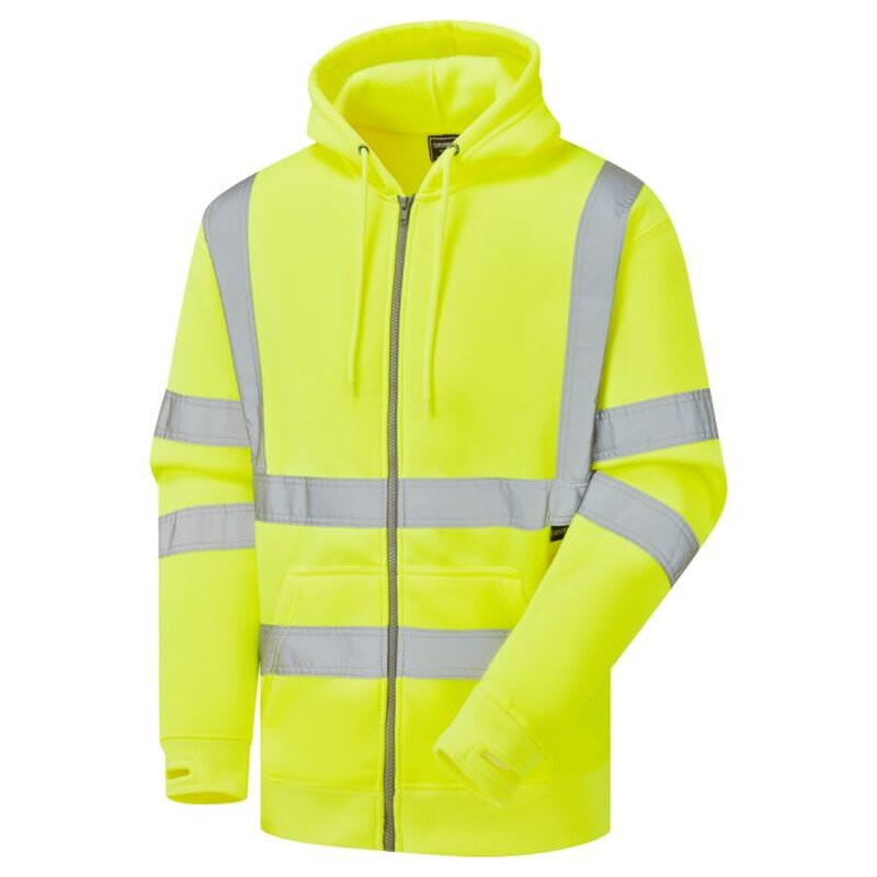 Supertouch Hi Vis Zipped Hoodie - Yellow Thumbnail