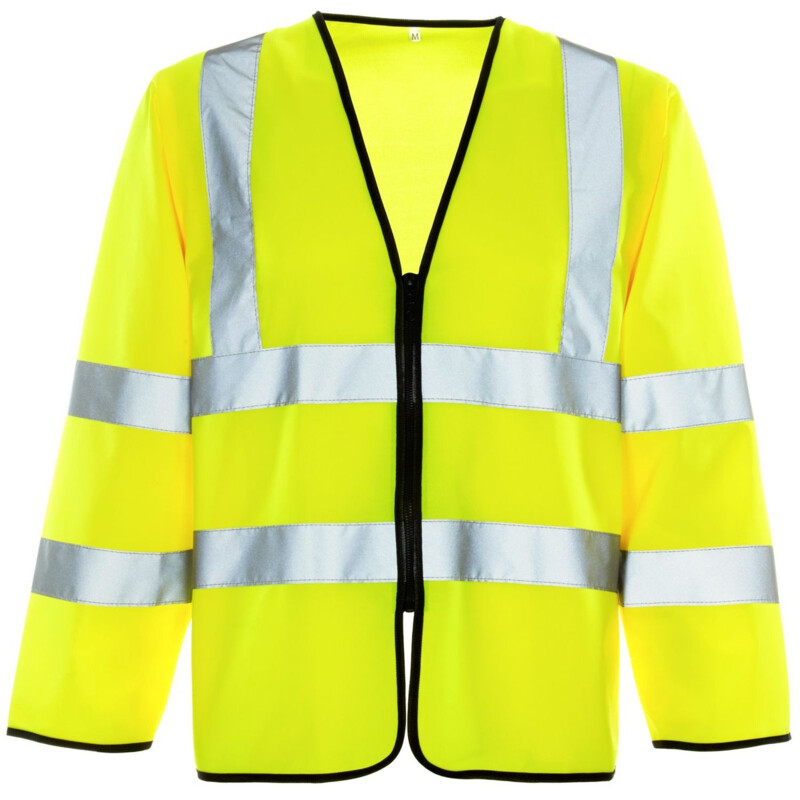 Supertouch Hi Vis Long Sleeved Vest - Zip - Yellow Thumbnail