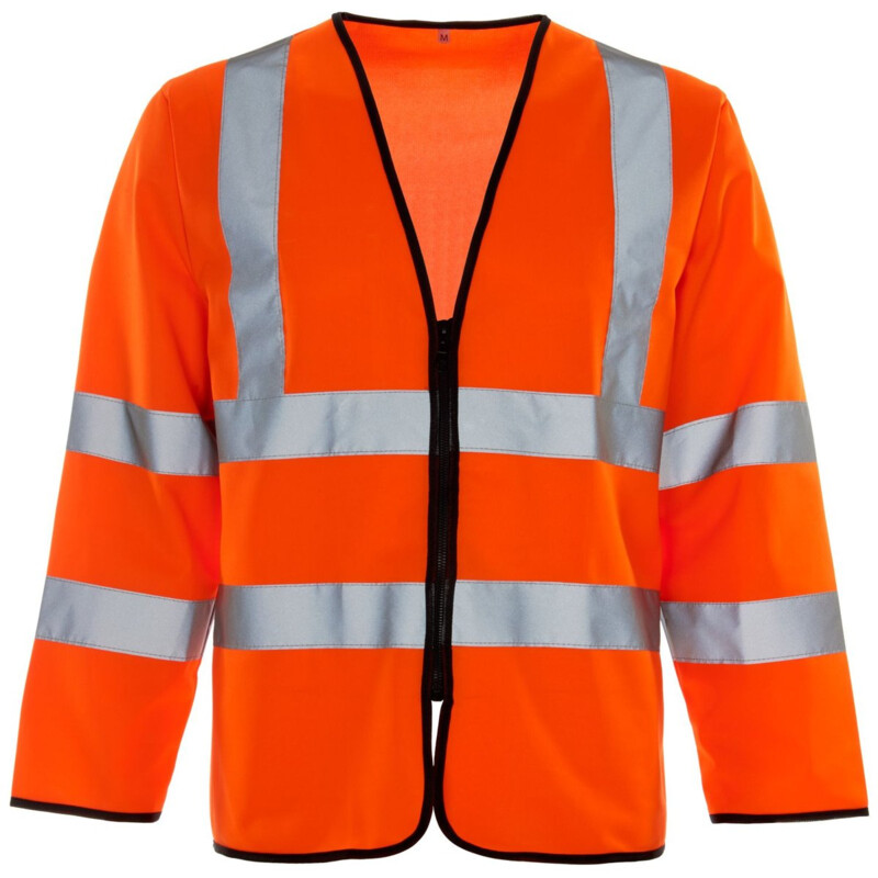 Supertouch Hi Vis Long Sleeved Vest - Zip - Orange Thumbnail