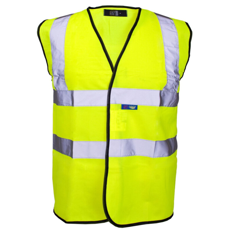 Supertouch Hi Vis Vest - Binding Velcro - Yellow Thumbnail