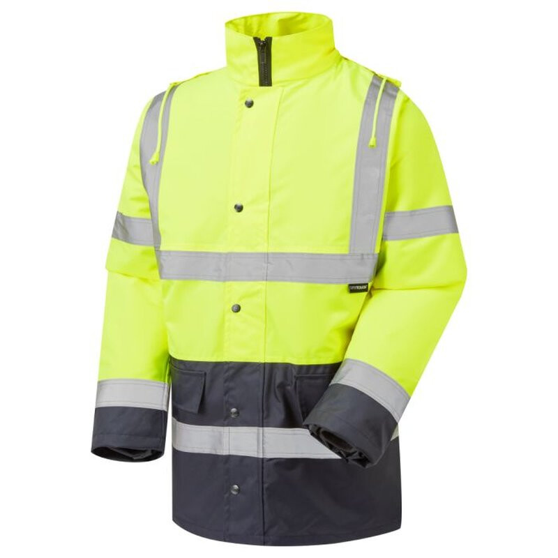 Supertouch Hi Vis 2-Tone Parka - Yellow Navy Thumbnail