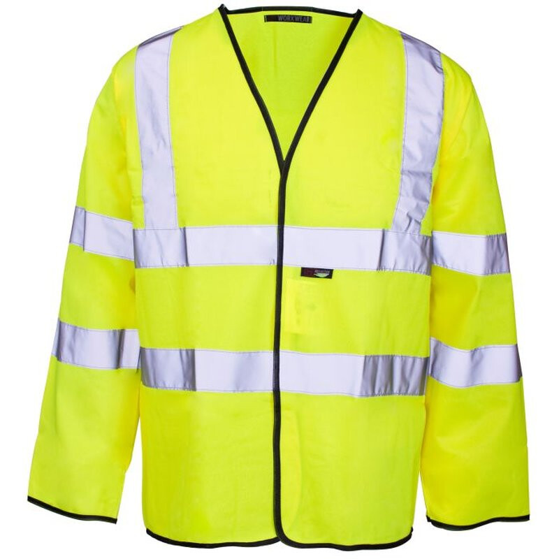 Supertouch Hi Vis Long Sleeved Vest - Velcro - Yellow Thumbnail