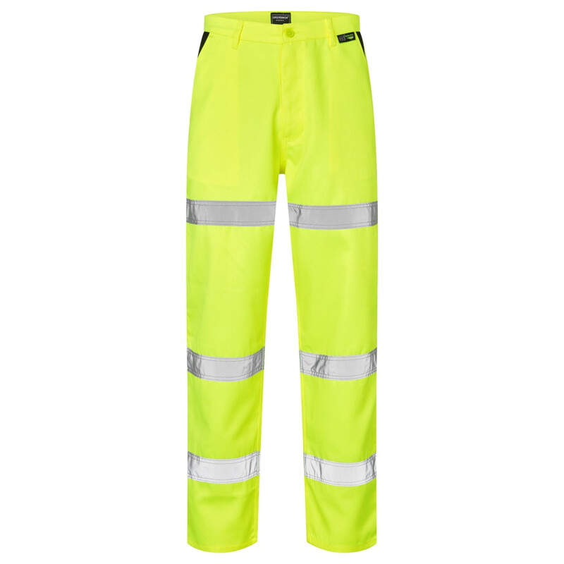 Supertouch Hi Vis 2-Tone Band Trousers - Regular - Yellow Thumbnail
