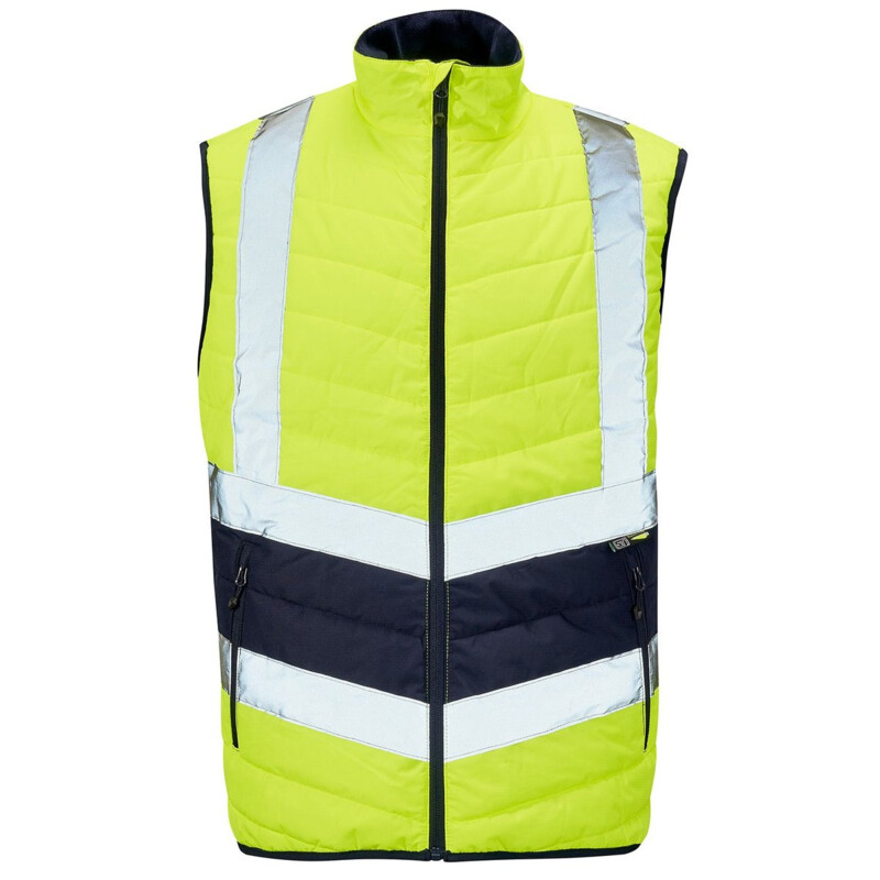 Supertouch Hi Vis Puffer Bodywarmer - Yellow Thumbnail
