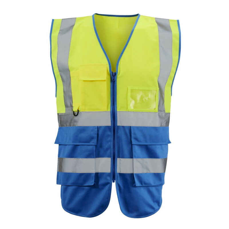 Supertouch Hi Vis 2-Tone Executive Vest - Yellow Royal Blue Thumbnail