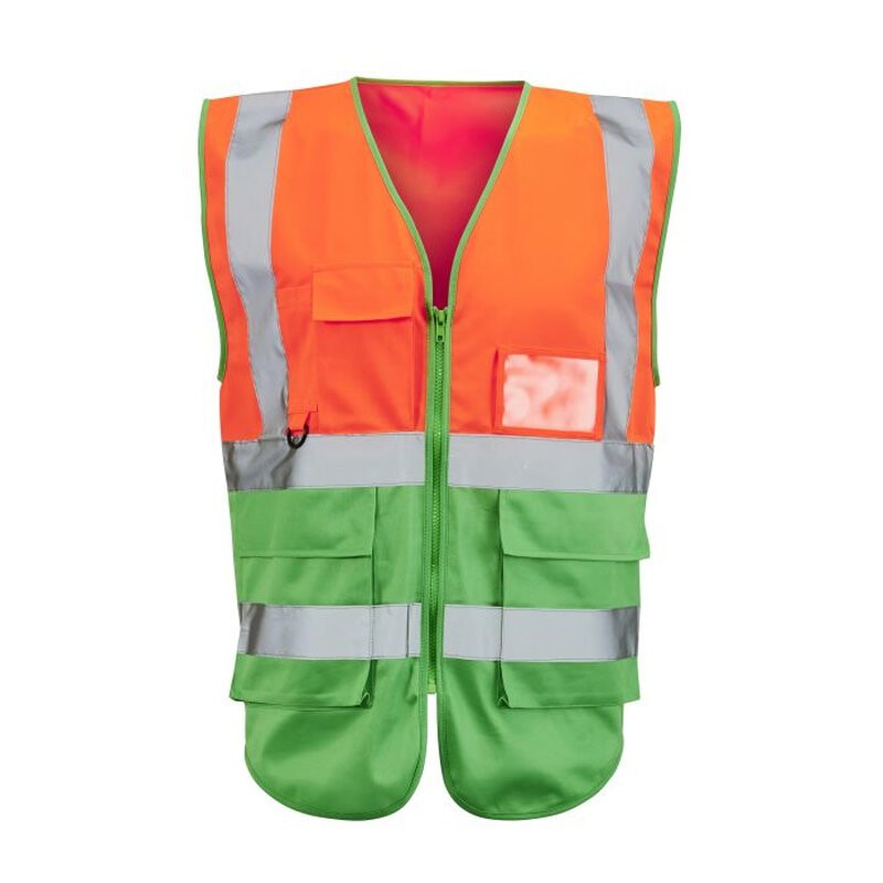 Supertouch Hi Vis 2-Tone Executive Vest - Orange Green Thumbnail