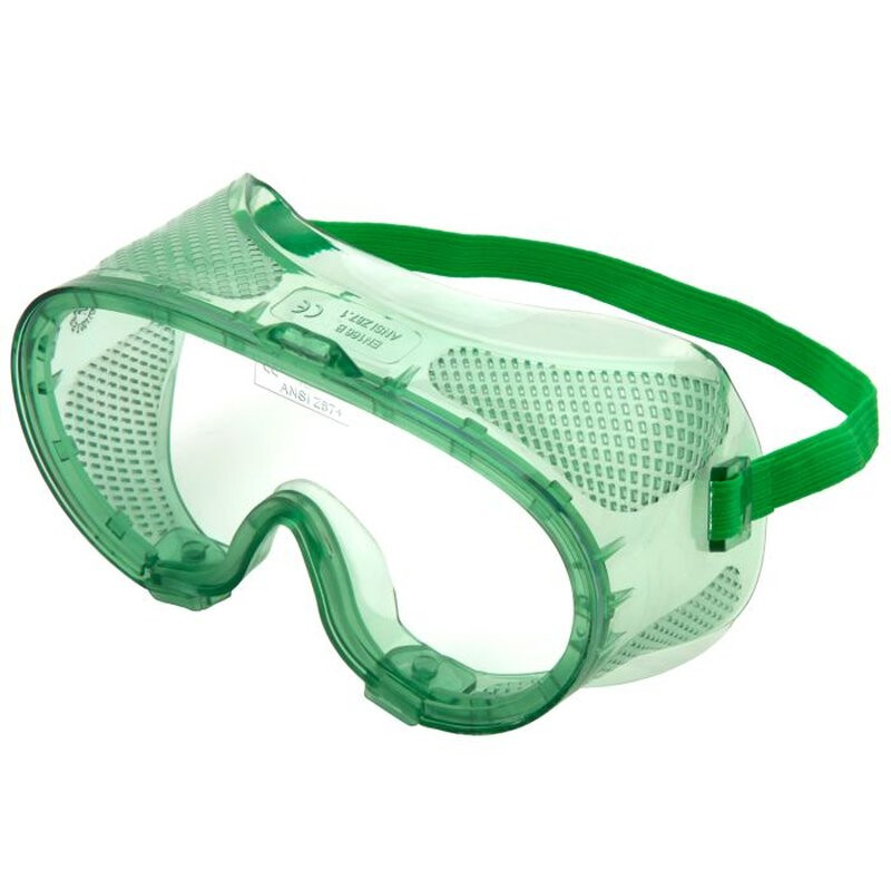 Supertouch E30 Safety Goggles - Clear Lens - Green Frame Thumbnail