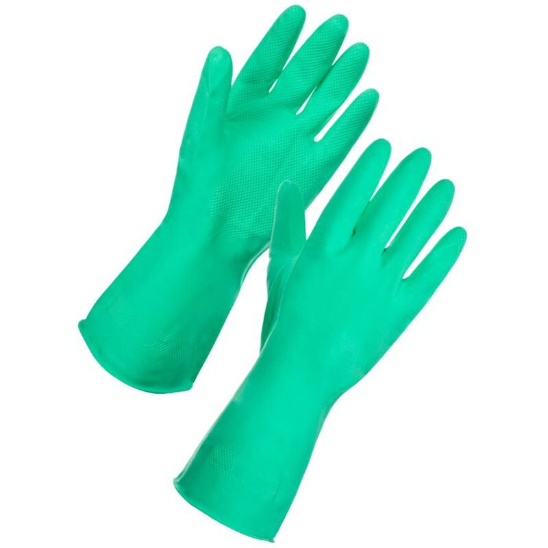 Supertouch Household Latex Work Gloves - Green - 120 Pairs Thumbnail