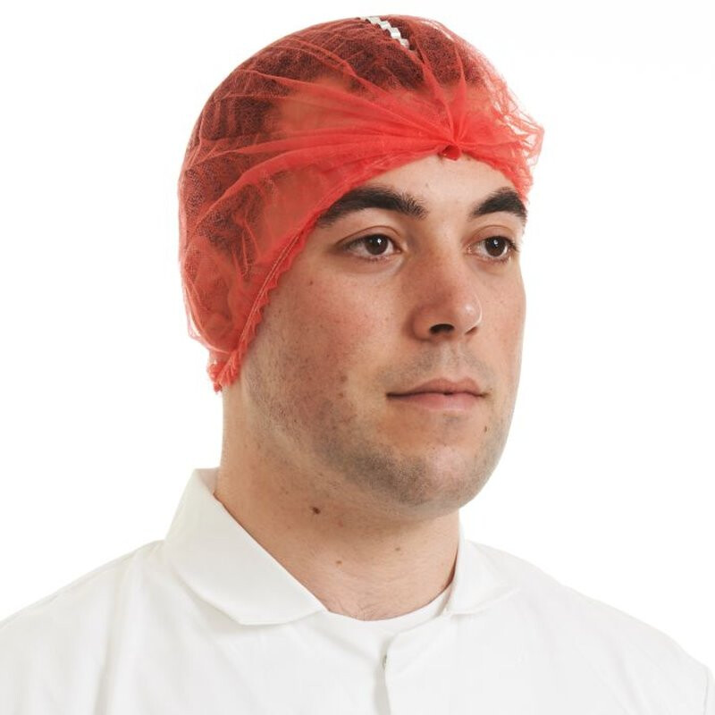Supertouch Detectable Mob Cap - 1000 Pieces - Red Thumbnail