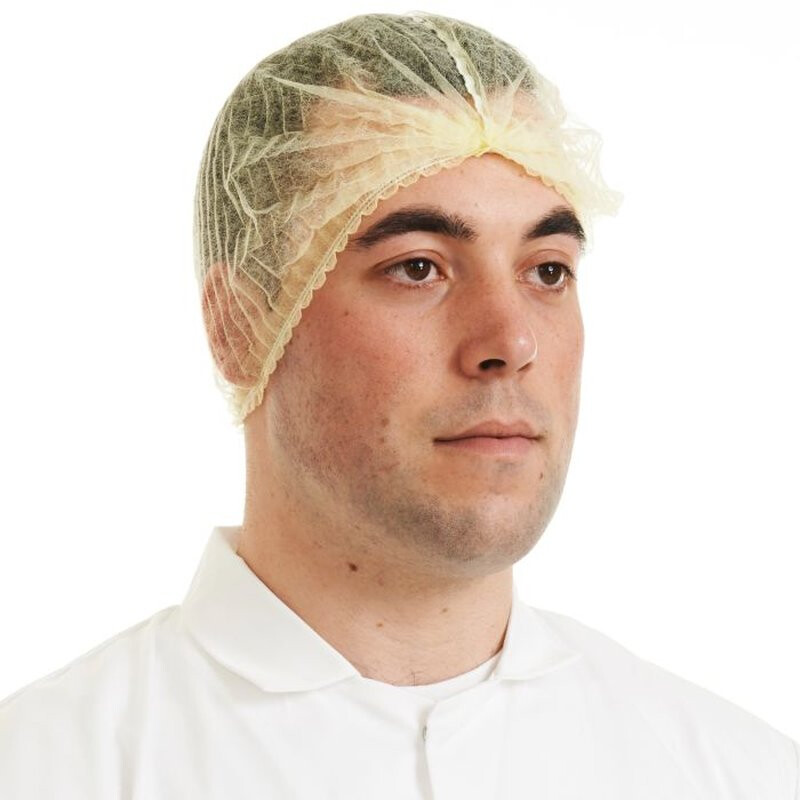 Supertouch Detectable Mob Cap - 1000 Pieces - Yellow Thumbnail