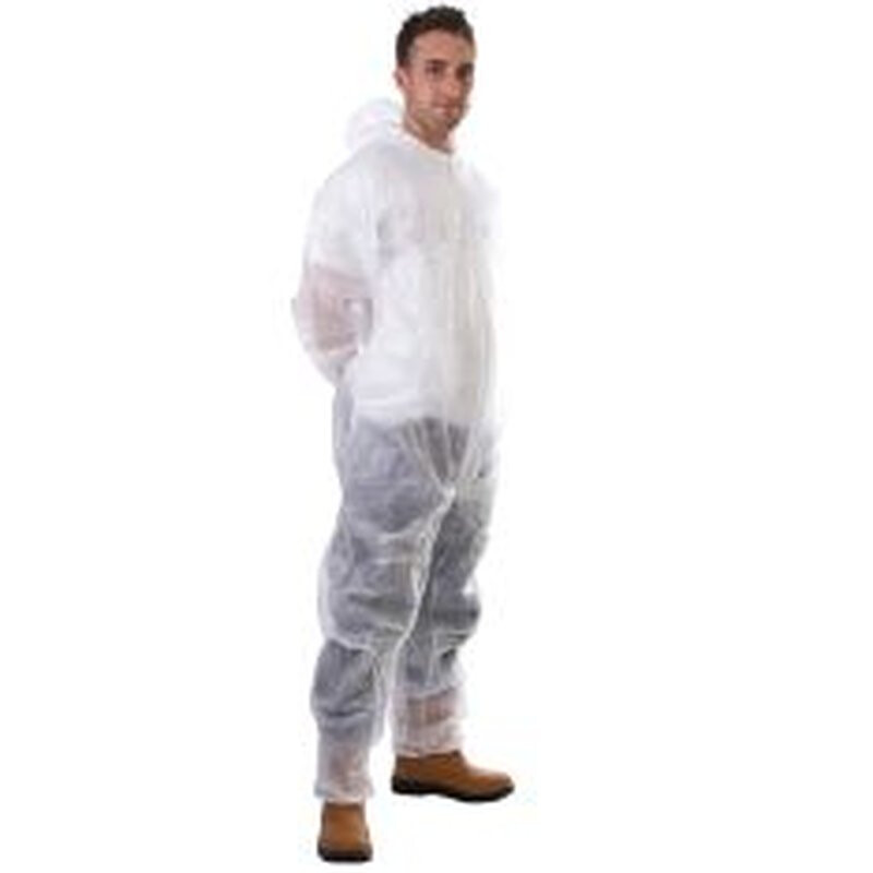 Supertouch PP Non-Woven Coverall Disposable Coveralls - 50 Pieces - White Thumbnail