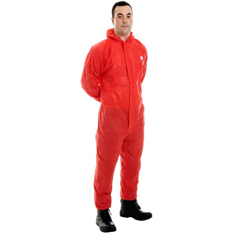 Supertouch Supertex Sms Coverall Disposable Coveralls - 50 Pieces - Red Thumbnail