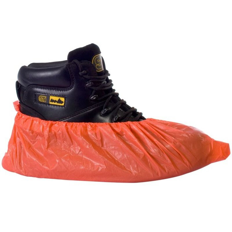 Supertouch Economy CPE Disposable Overshoes - 2000 Pieces - Red Thumbnail