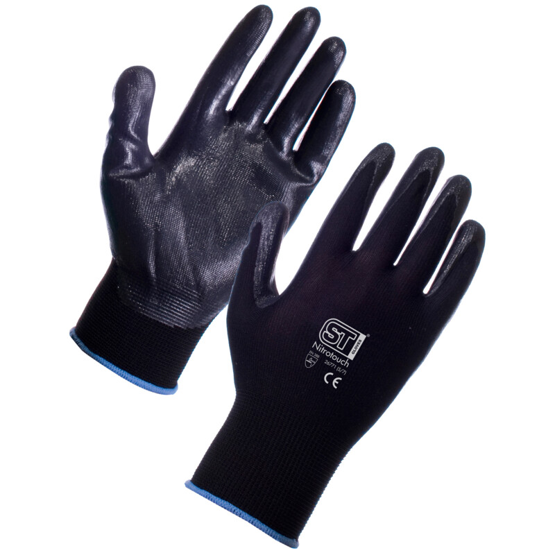 Supertouch Nitrotouch Work Gloves - Black - 12 Pairs Thumbnail