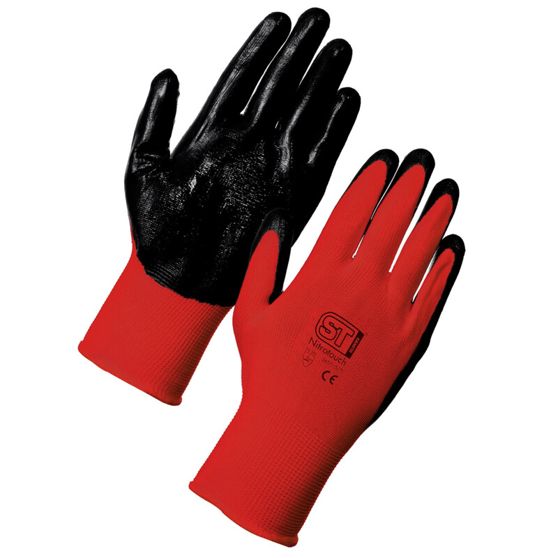Supertouch Nitrotouch Work Gloves - Red - 12 Pairs Thumbnail